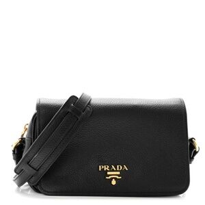 Prada Black Leather Crossbody Bag